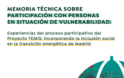Memoria técnica sobre participación con personas en situación de vulnerabilidad: Experiencias del proceso participativo TEMIS